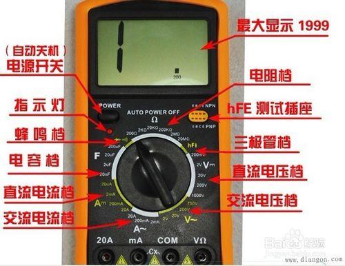 數字萬用表使用方法