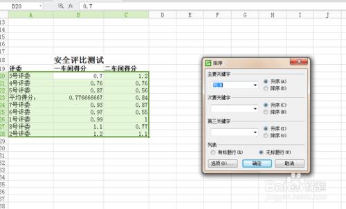 Excel的高效數據處理功能之排序數據