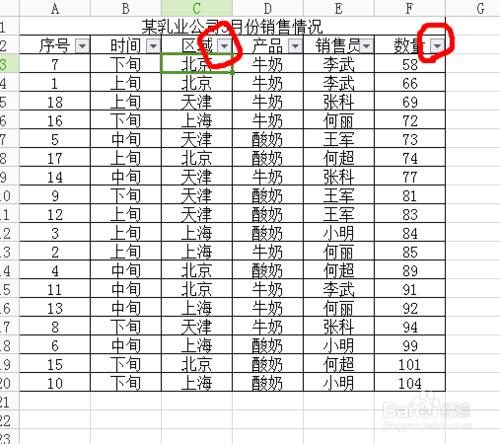 Execl怎樣進行數據的自動篩選