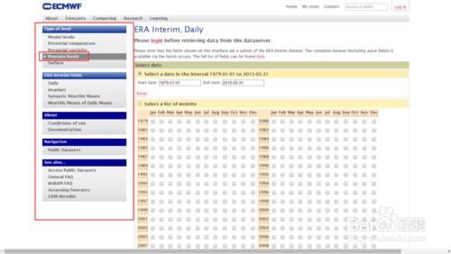 如何下載歐洲中心（ECMWF）ERA-interim數據