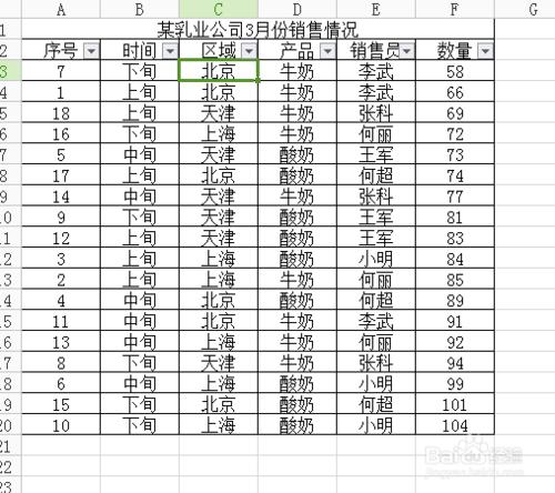 Execl怎樣進行數據的自動篩選