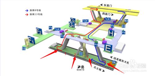 北京地鐵怎麼換成最方便：[1]霍營站