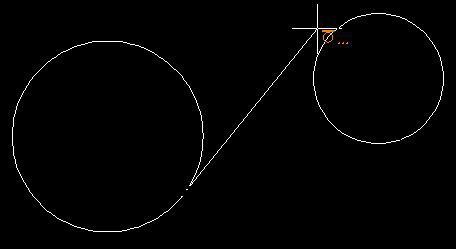AutoCAD 畫2圓的切線