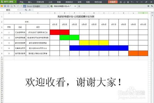 如何用EXCEL甘特圖制定工作計劃