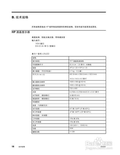 【說明書】惠普X23LED液晶示器（二）