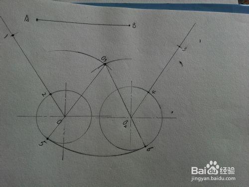 如何找已知的圓和圓的內連接弧（圓弧連接畫法）