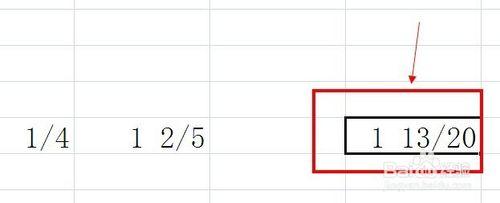 excel 表格分數的表達