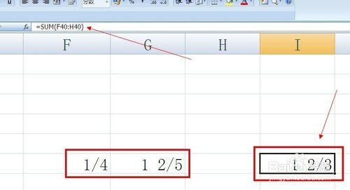 excel 表格分數的表達