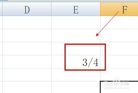 excel 表格分數的表達