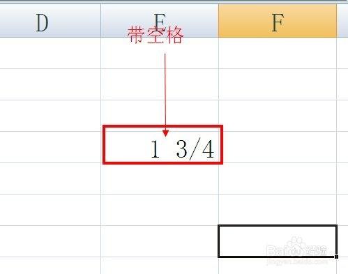 excel 表格分數的表達