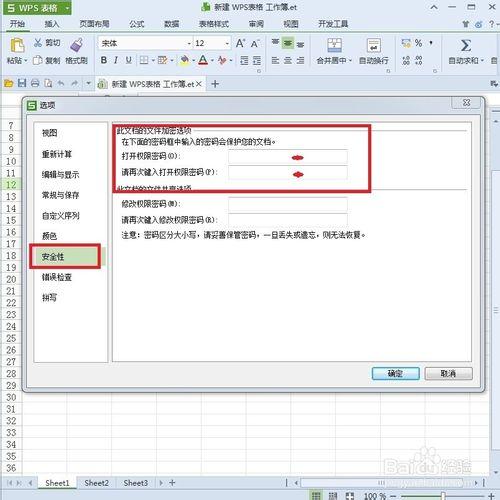 WPS 專業版的文件怎麼加密：[2]表格（excel）