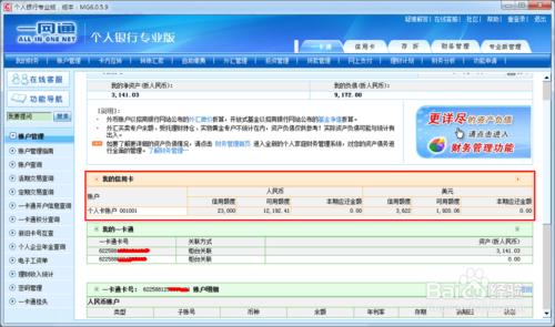 招行專業版：[3]怎麼查看賬戶信息