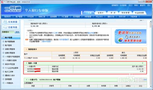 招行專業版：[3]怎麼查看賬戶信息