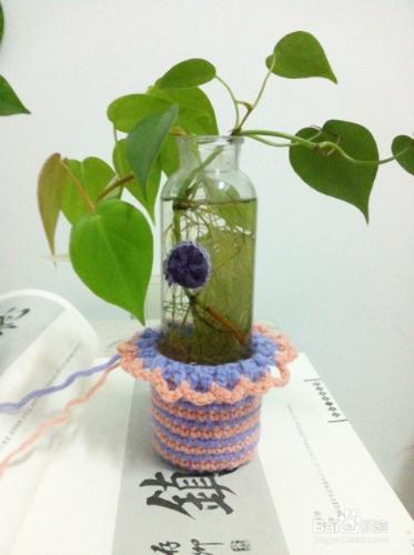 純手工鉤針編織物件水杯花瓶裝飾套保溫套隔熱套