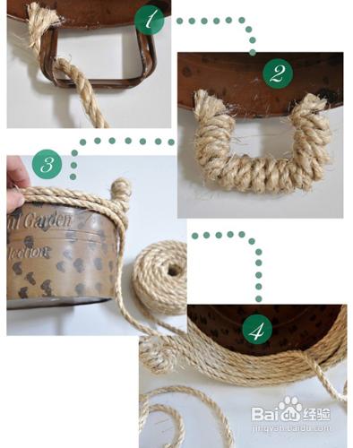 麻繩做家居收納筐DIY圖解