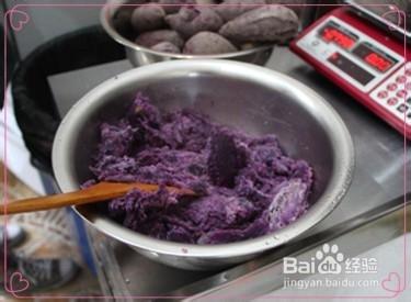自制無添加純天然手工紫薯月餅