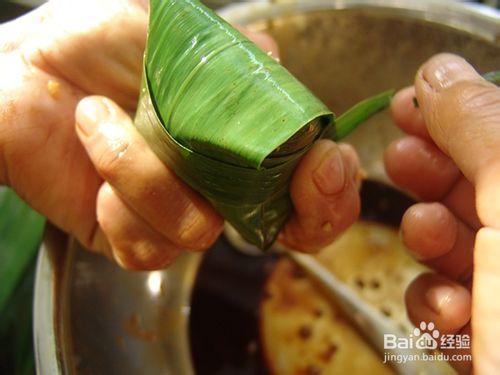 如何用小腳粽的包法做鹹味八寶素棕