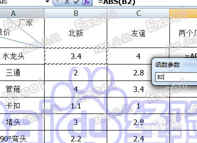 辦公必學Excel35種常用函數之一-----ABS函數