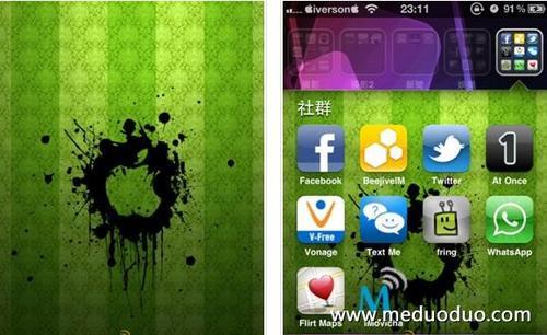 iOS4桌面美化——更改桌面群組背景的圖示教程