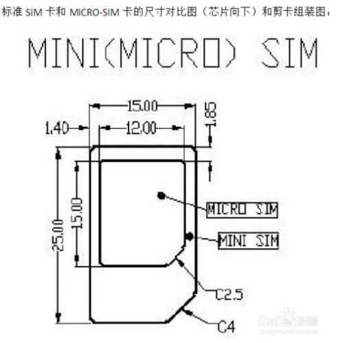 MICRO SIM卡(SIM小卡)尺寸圖及剪卡圖解