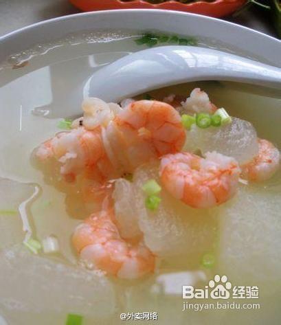 “冬瓜鮮蝦湯”的簡單做法