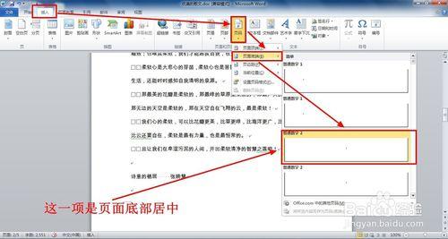 Word文檔將中間某一頁作為頁碼第一頁的設置方法