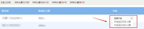 怎麼申請升級1000人或2000人QQ群