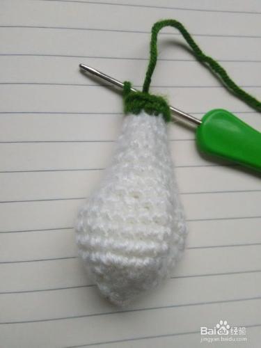 鉤針編織教程——毛線小白菜掛件的鉤法