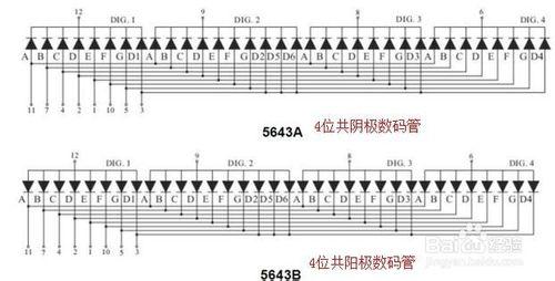 如何區分1位和4位數碼管引腳圖