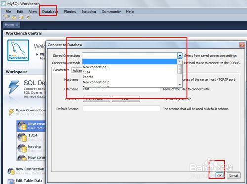 mysqlworkbench怎麼連接數據庫