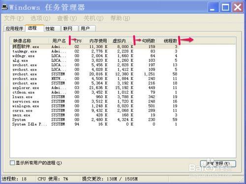 如何選擇任務管理器的“選擇列”