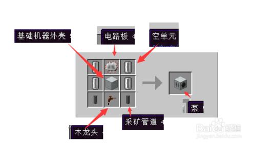 我的世界工業2泵怎麼合成與使用？