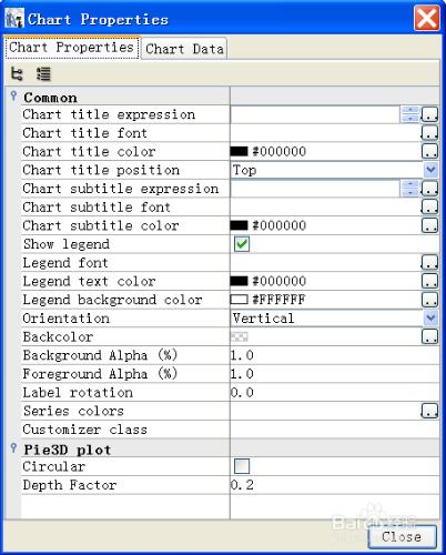 ireport 5.1.0 入門教程之圖表詳解