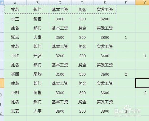 工資條怎麼快速添加表頭