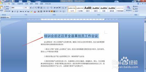 word2007格式刷的使用及技巧