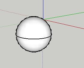 sketchup中如何通過路徑跟隨工具繪製球體？