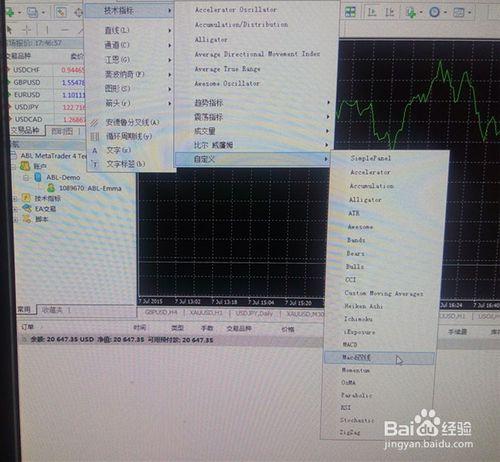ABL外匯MT4交易軟件如何添加MACD雙線？