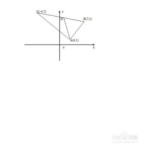 三角形A(4,1),B(7,5),C(-4,7)，求角A平分線方程