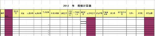 excel製作繳稅額計算器【2012】