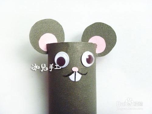 怎樣用衛生紙筒手工製作卡通老鼠