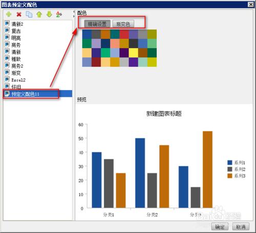 在web商業智能報表中的圖表預定義該如何設置