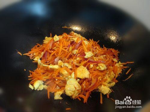 簡單好吃的菜——雞蛋素炒胡蘿蔔