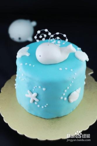 做一隻戀愛中的鯨魚——小鯨魚翻糖蛋糕