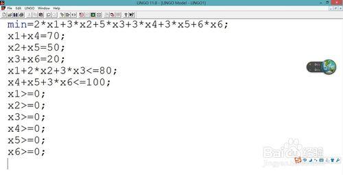 怎麼用lingo優化解線性方程組