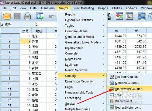 spss分層聚類的操作方法和分析方法