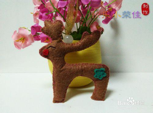 不織布手工：聖誕麋鹿小掛飾
