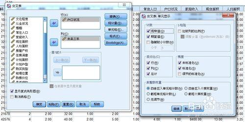 spss教程：交叉分組頻數分析