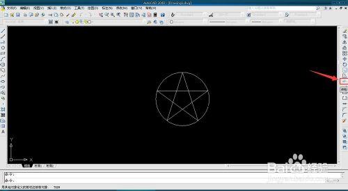 AutoCAD怎麼用圓、線和正多邊形工具畫五角星