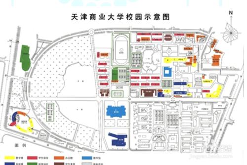 天津商業大學之校園佈局、設施分佈及簡介