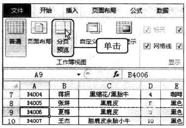 Excel2010中如何調整分頁符